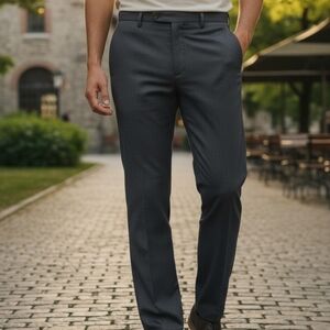 George Men's Dark Gray Dress Pants 34